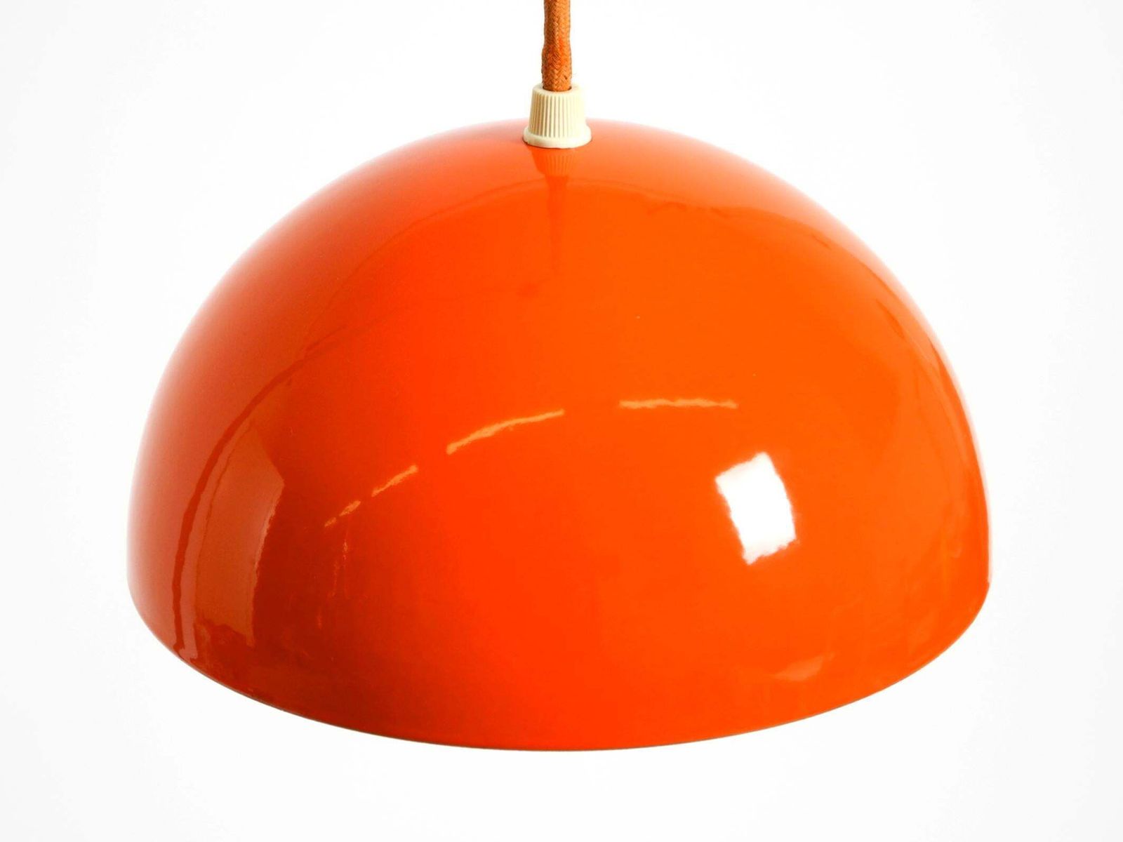 photo vinterior Geëmailleerde Flower Pot Hanglamp Met Dubbele Kap Door Verner Panton Voor Poulsen