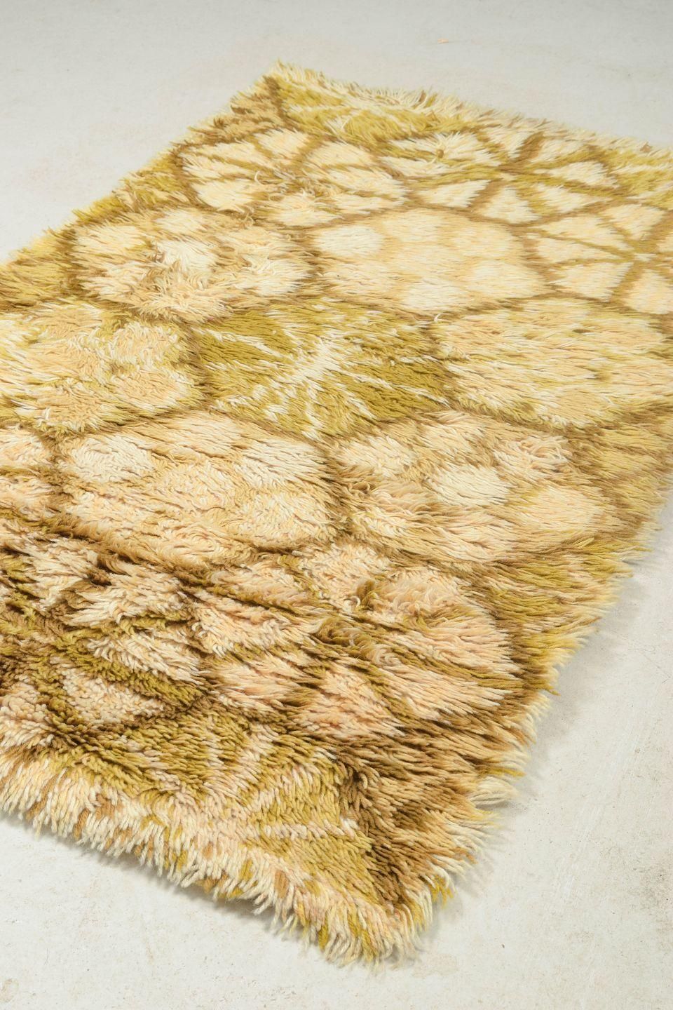 Marianne Richter. Rya Tapijt in Wol met Geometrisch Patroon. Jaren 1960/70. photo Textiel