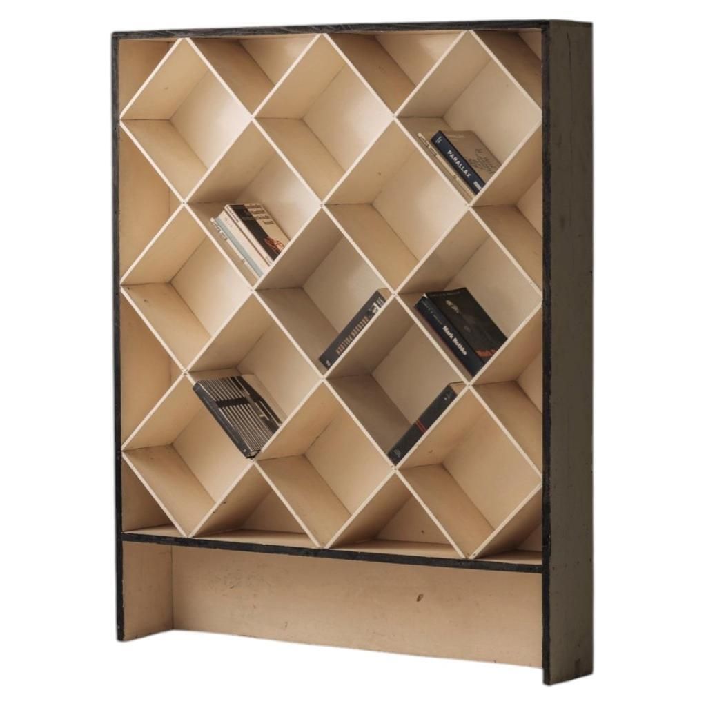 Geometric Open Bookcase, France 1950s. photo furniture