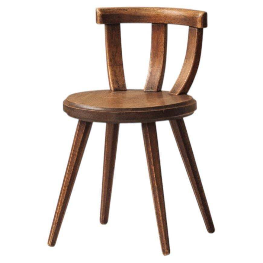 French Side Chair In Solid Oak, Dating From The Early 20th Century. photo furniture