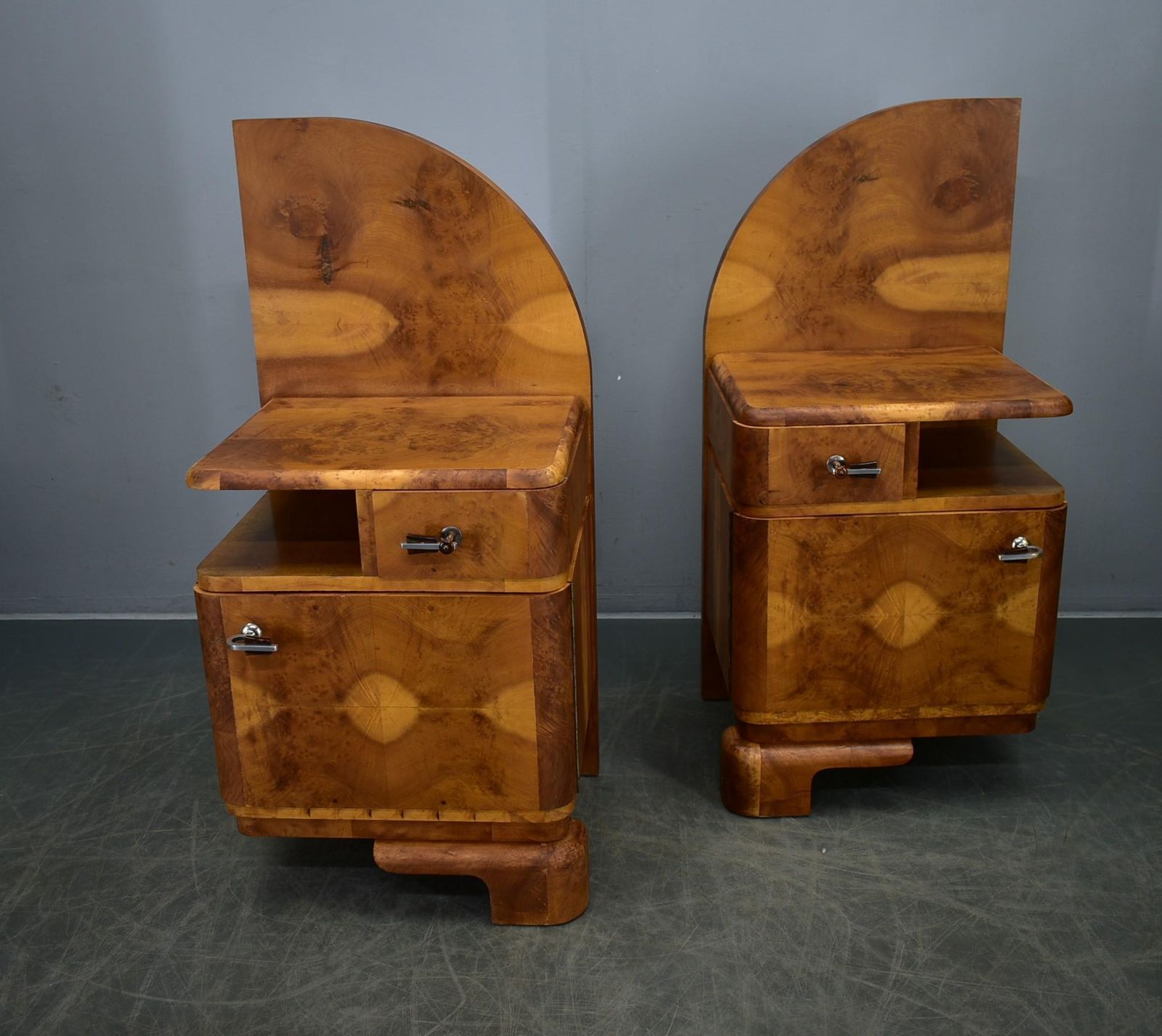 1934s Pair Of Art Deco Bedside Tables, Czechoslovakia photo furniture