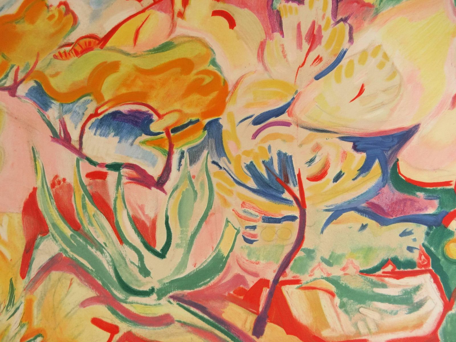Sainte Victoire Mountain Near Aix En Provence   Lithograph, 1972 photo Art