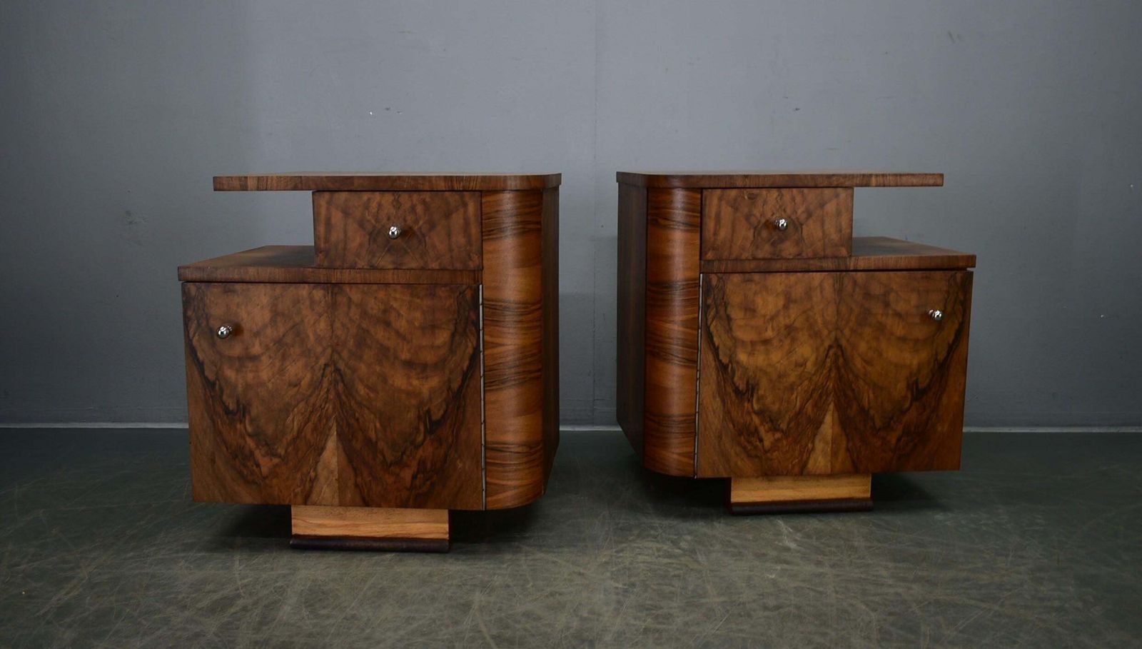1932s Pair Of Art Deco Bedside Tables, Czechoslovakia photo for sale