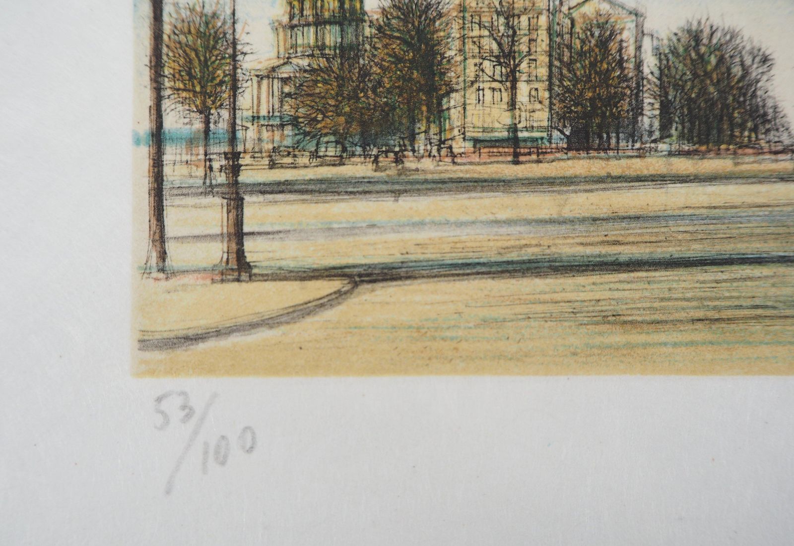 Paris: Boulevard Des Invalides   Original Handsigned Lithograph, 1958 photo buy
