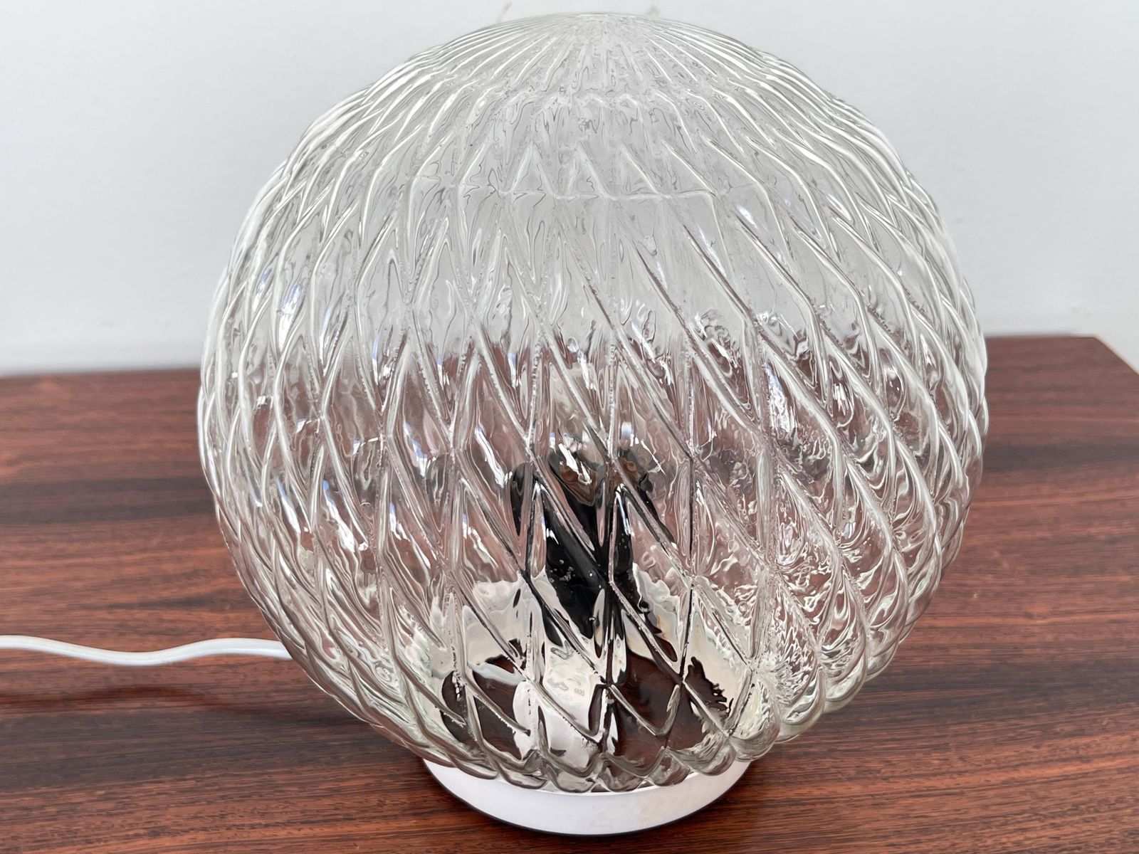 Lampe de table en verre design mid-century, années 1980, Tchécoslovaquie photo 320.0