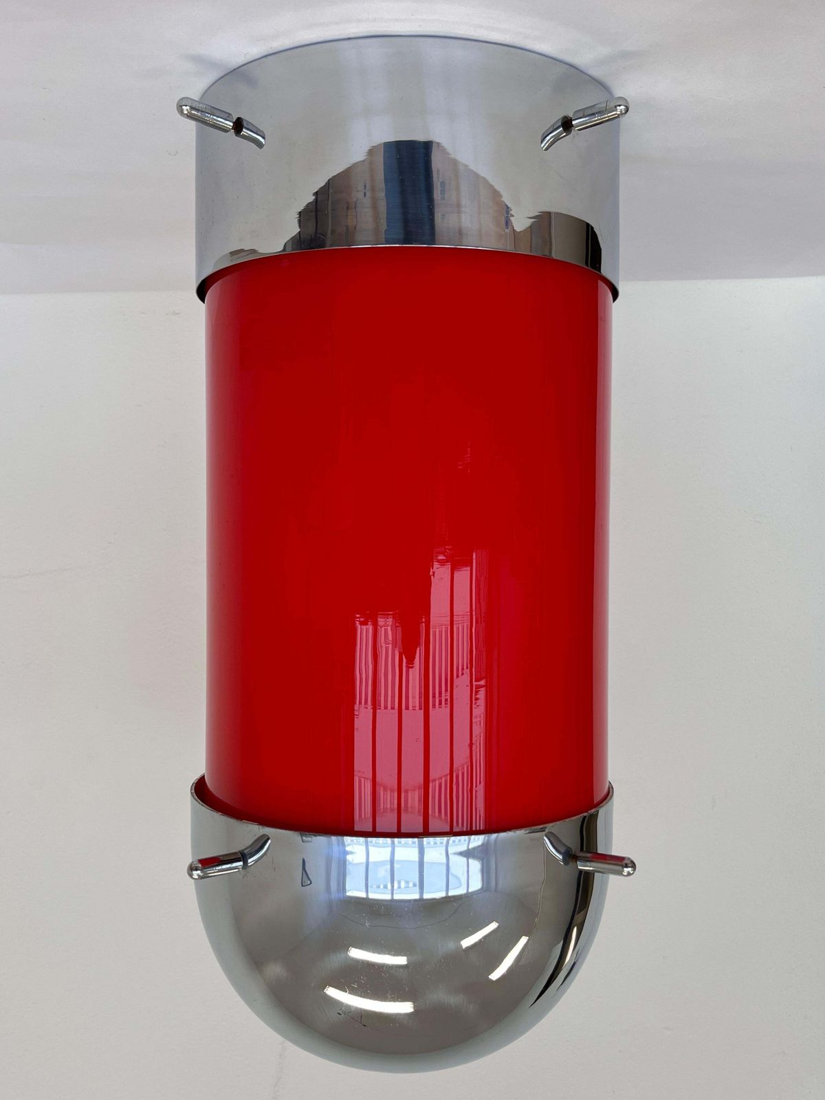 Xxl Midcentury Hotel Design Ceiling Lamp, Flushmount, 1970s   Czechoslovakia photo vintage