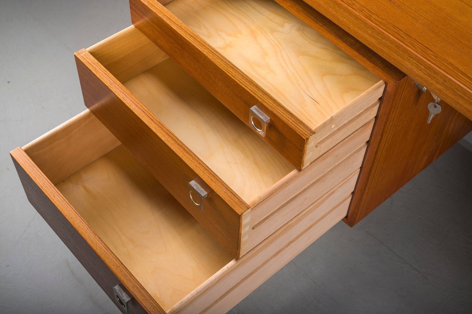 Danish Modern Executive Teak Desk By Arne Vodder For H.P. Hansen, 1960s photo Furniture