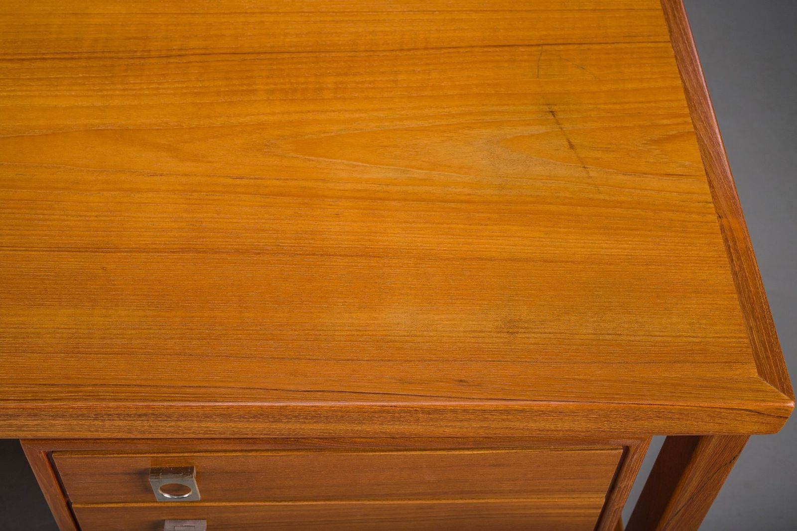 Furniture Danish Modern Executive Teak Desk By Arne Vodder For H.P. Hansen, 1960s photo