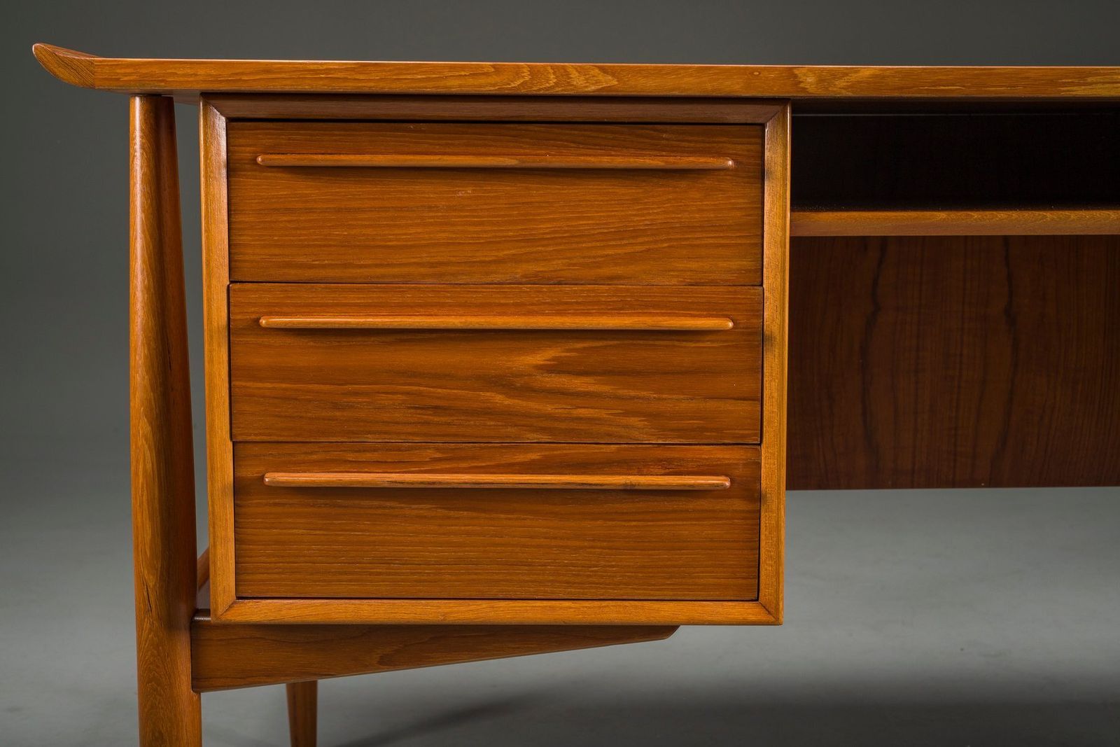 photo for sale Mid Century Danish Teak Executive Desk By Arne Vodder For H.P. Hansen, 1960s