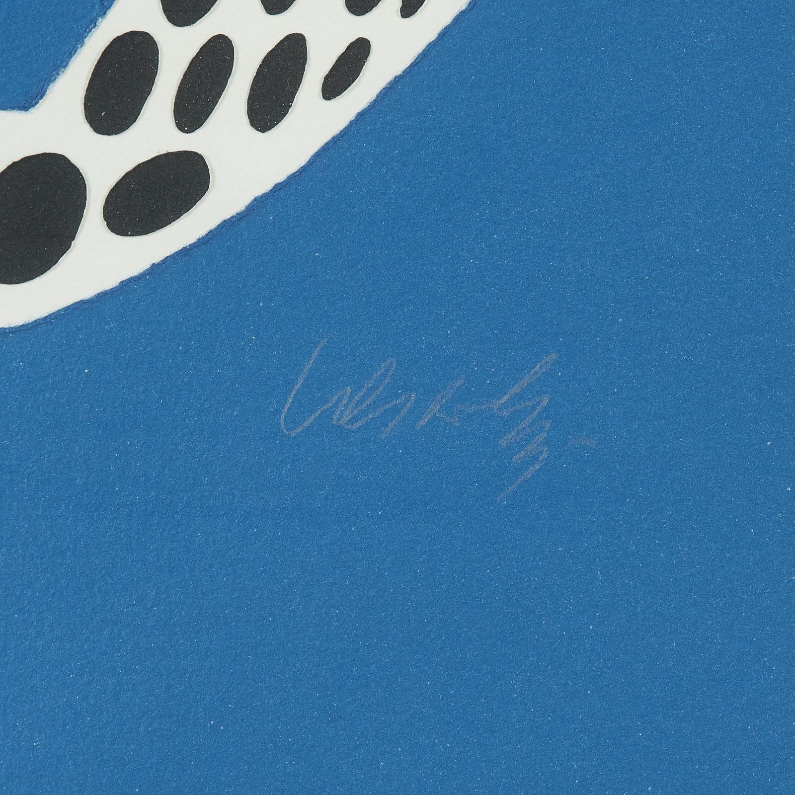 Leopard (Blue) Zeefdruk, Op Art, Gesigneerd, Editie 91 van 100, Ingelijst photo for sale