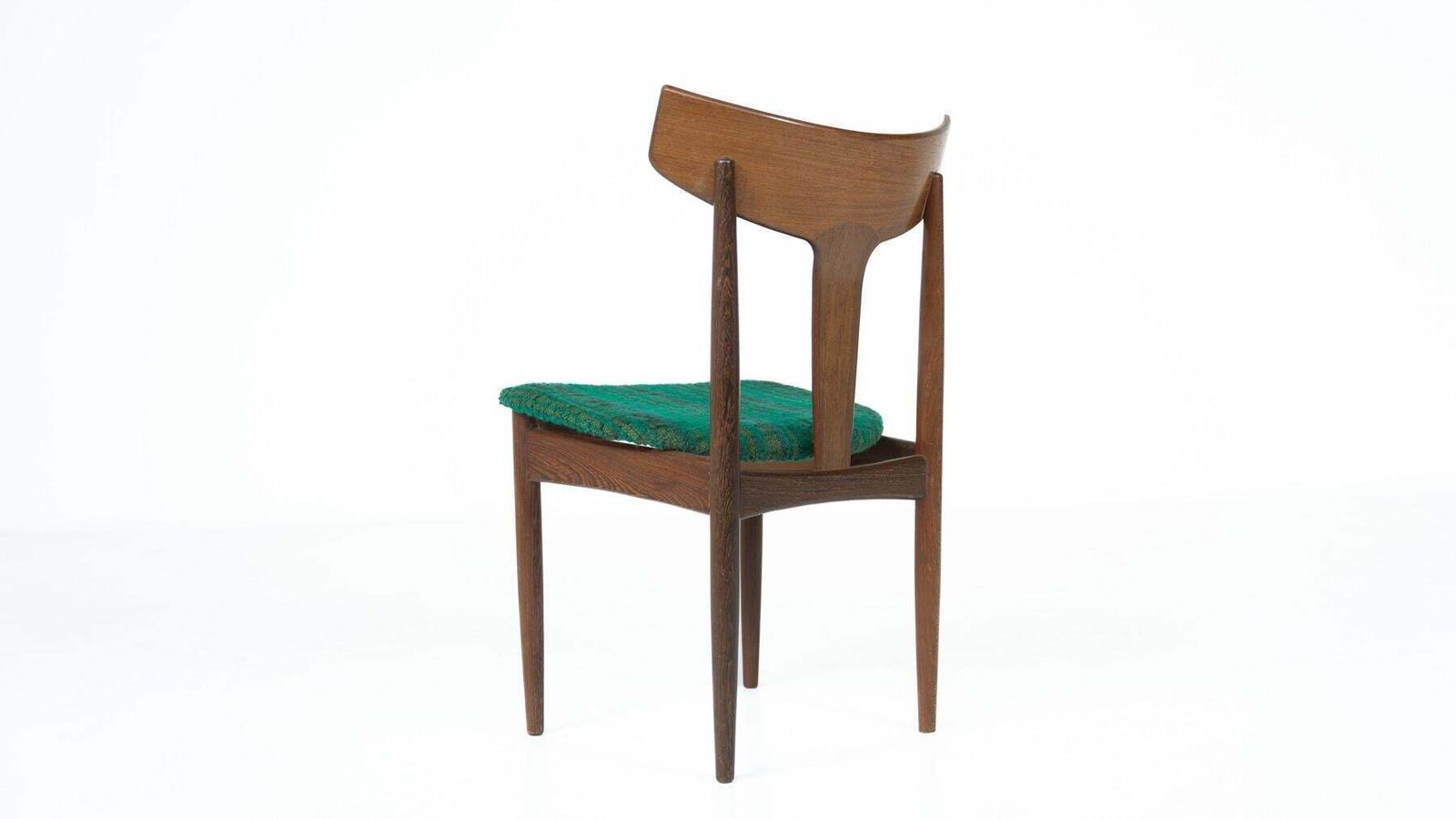 Mid Century Modern Set Of 6 Chairs, Wood And Fabric, Italy photo furniture