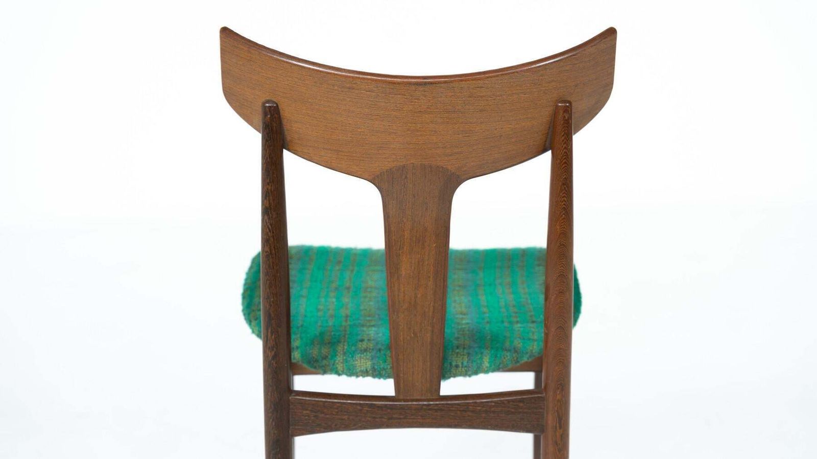 Mid Century Modern Set Of 6 Chairs, Wood And Fabric, Italy photo Furniture