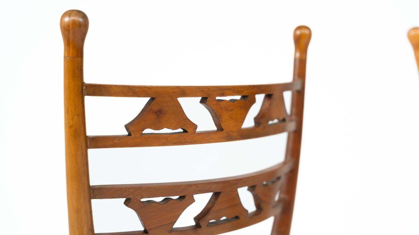 photo vinterior Set Of 6 Chairs, Cherry Wood, Italy, 1940s