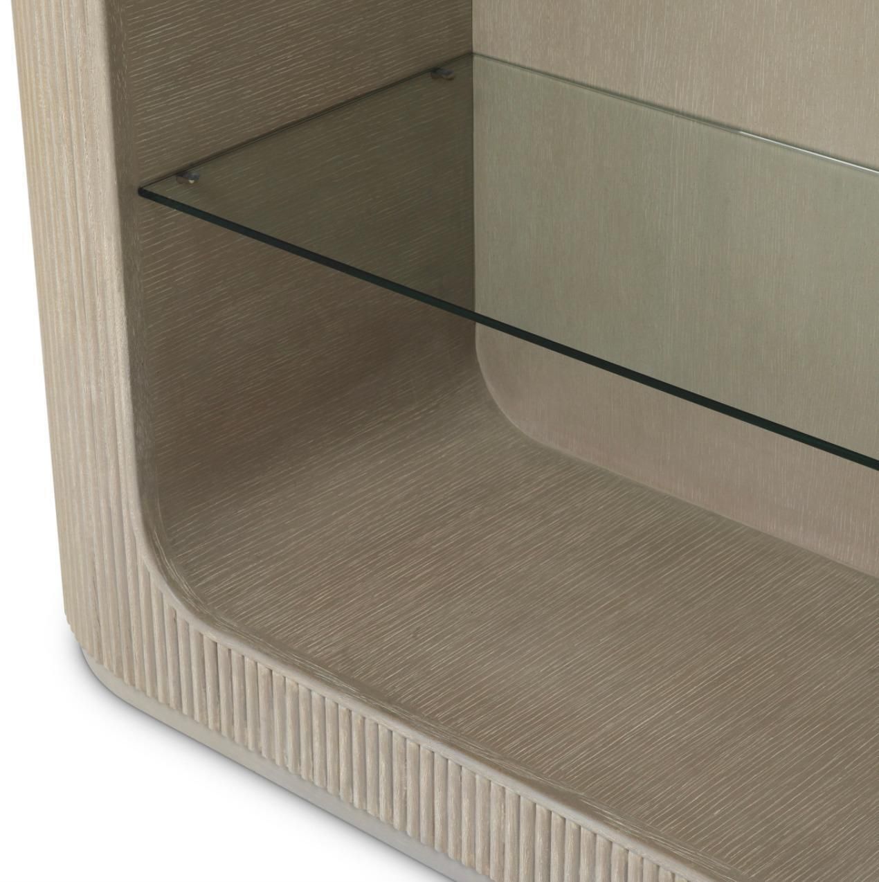 Cabinet In Washed Oak Veneer And Glass, Contemporary Style photo buy