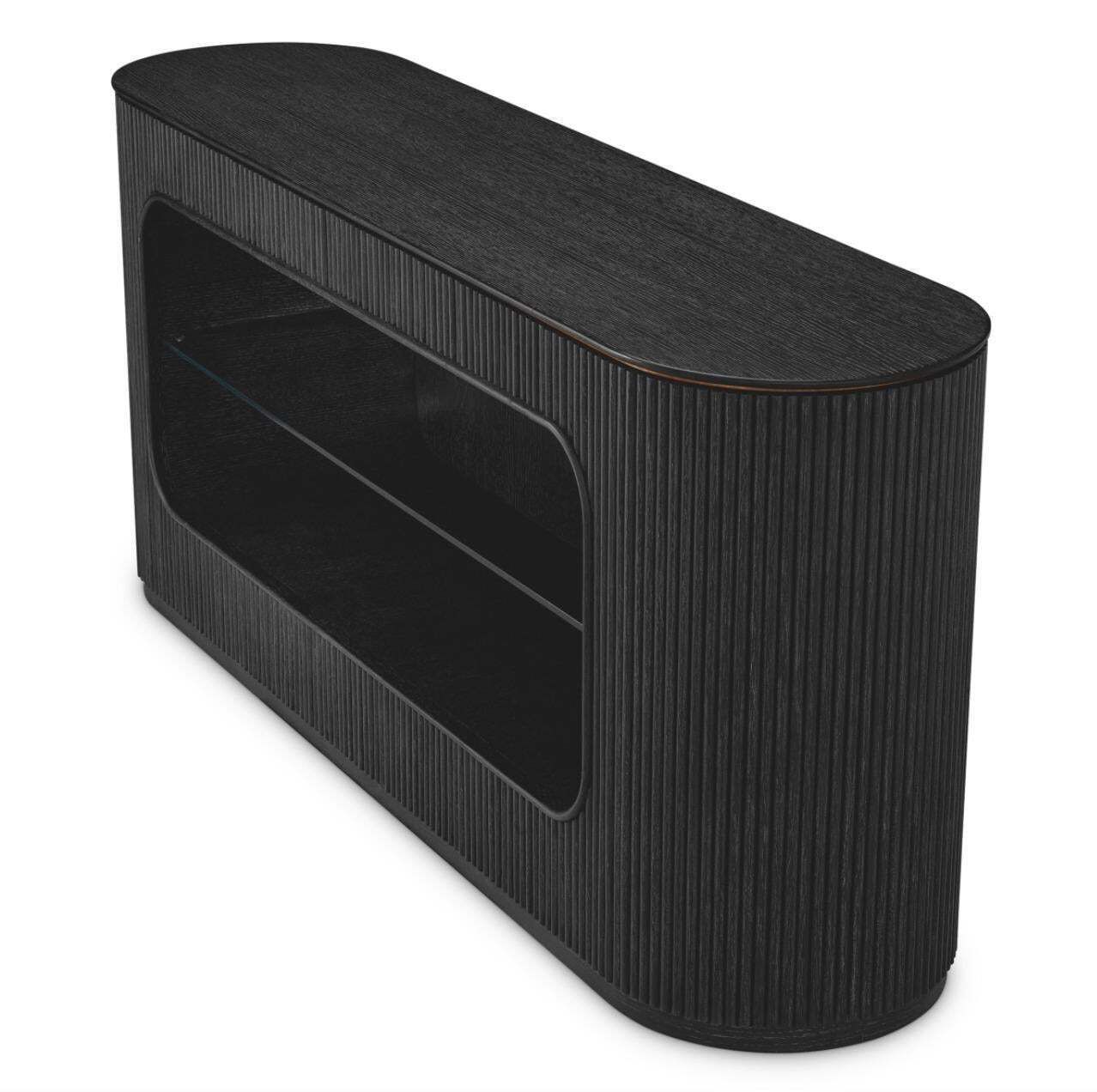 Dresser In Charcoal Grey Oak Veneer And Glass, Contemporary Style photo Furniture