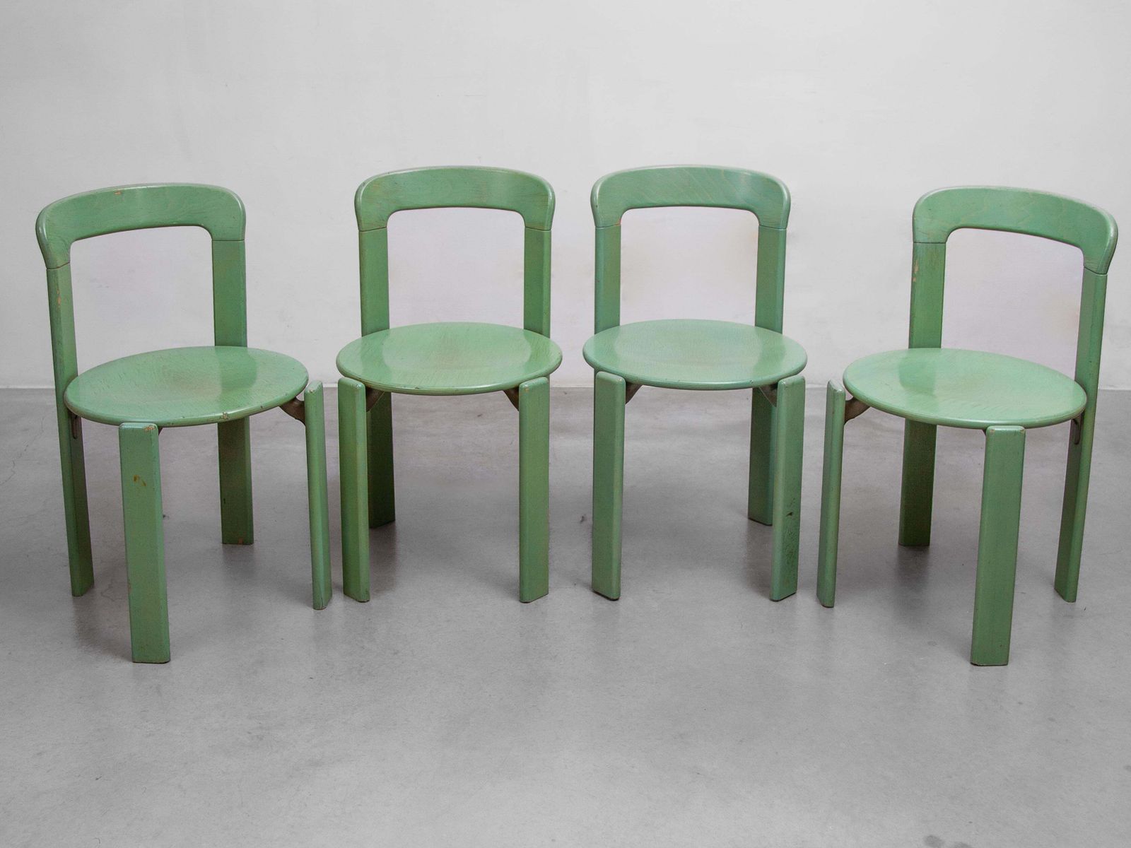 Dining Set Table And Four Chairs By Bruno Rey, 1979, Kusch And Co, Model 3300 photo buy