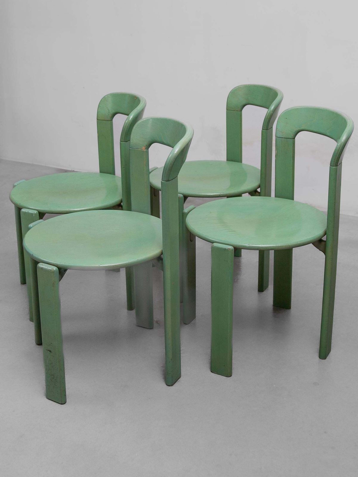 photo furniture Dining Set Table And Four Chairs By Bruno Rey, 1979, Kusch And Co, Model 3300