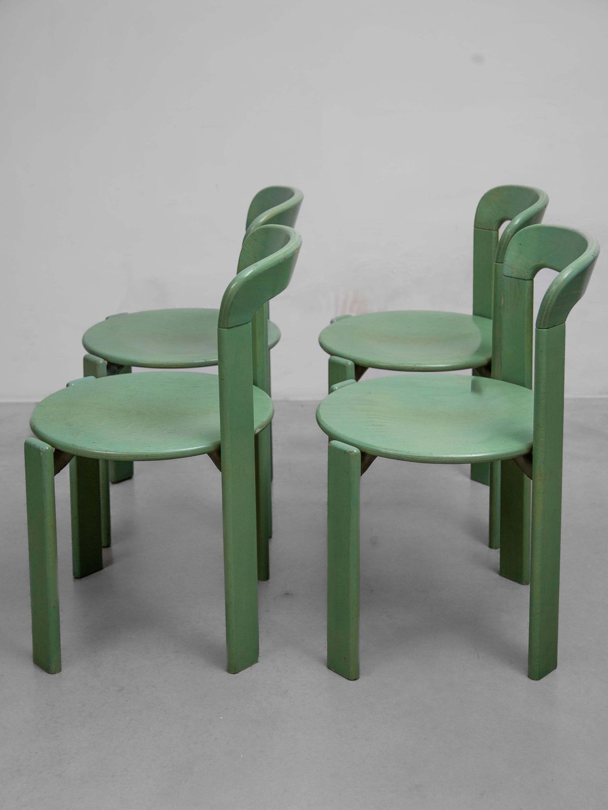 Furniture Dining Set Table And Four Chairs By Bruno Rey, 1979, Kusch And Co, Model 3300 photo