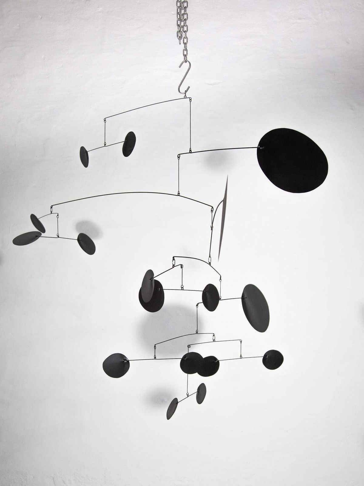 Midcentury Modern Metal Mobile, Kinetic Sculpture By Derick Pobell, Germany photo vinterior