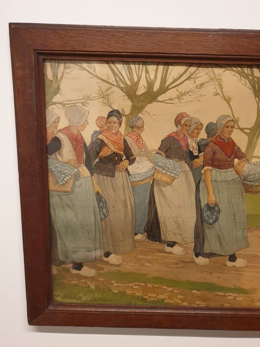 Henri Cassiers, Large Art Nouveau Scene, 1890s 1910s, Lithograph photo for sale
