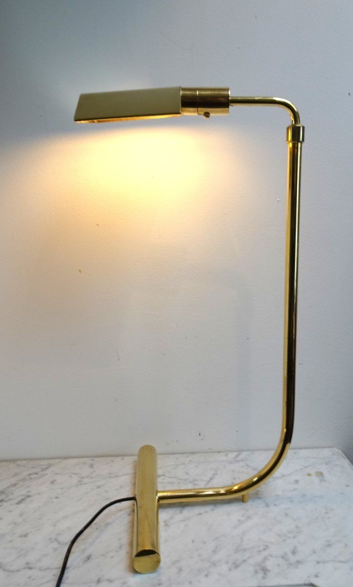 Adjustable Brass Reading Lamp Attributed To Christian Liaigre, France, 1970s photo for sale