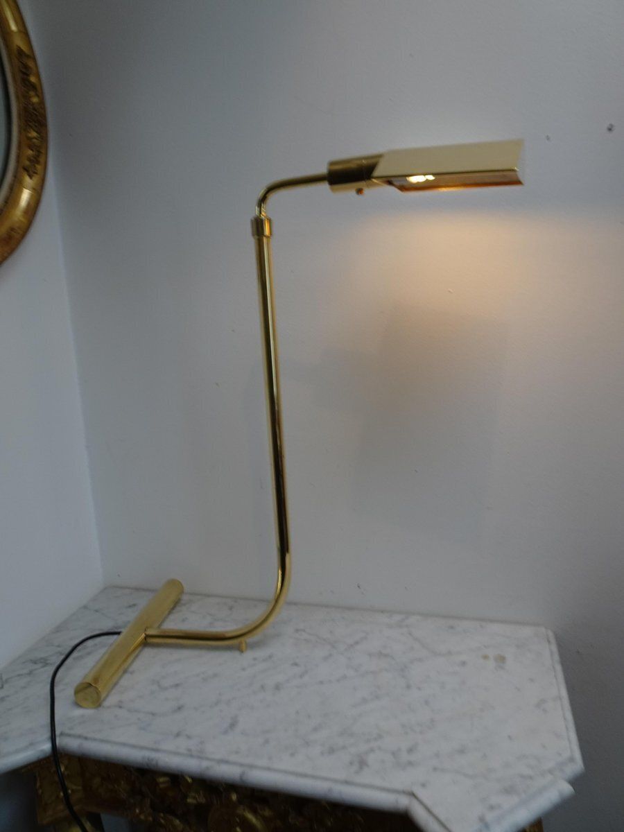 Adjustable Brass Reading Lamp Attributed To Christian Liaigre, France, 1970s photo Lighting