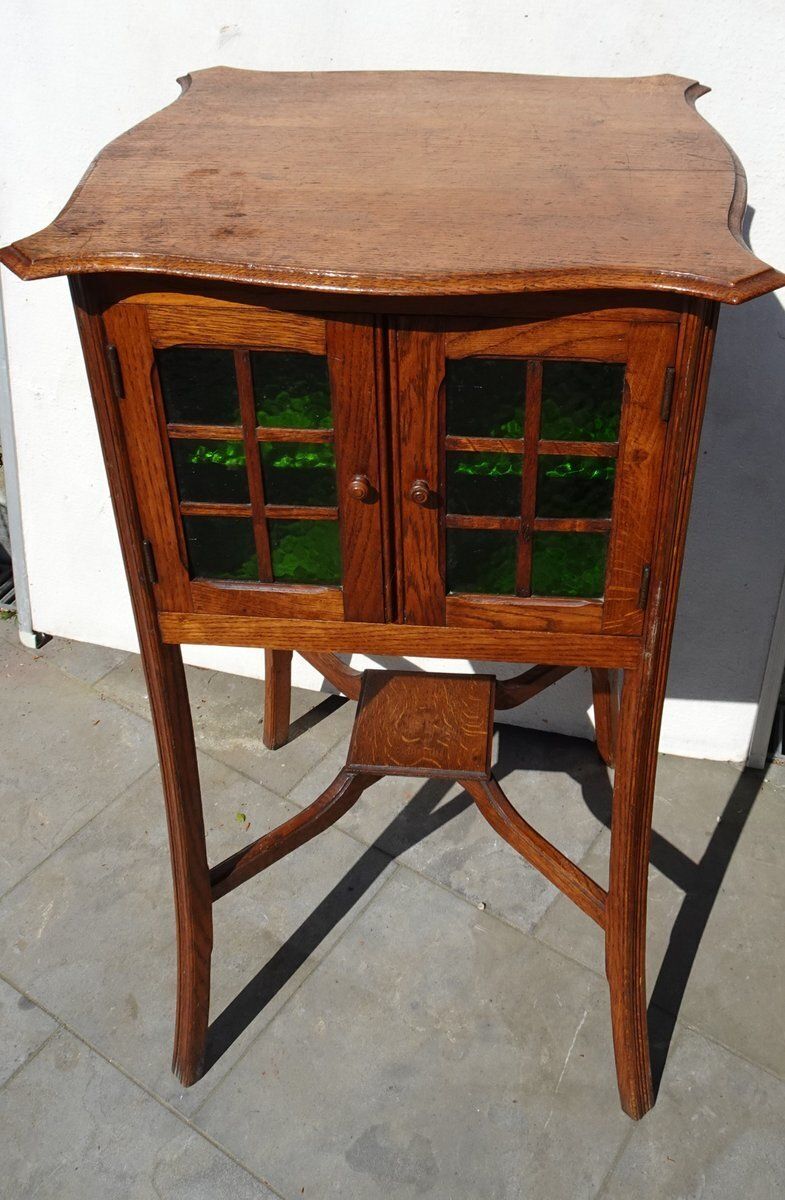 622.0 Art Nouveau Arts And Crafts Display Cabinet, 1890s photo