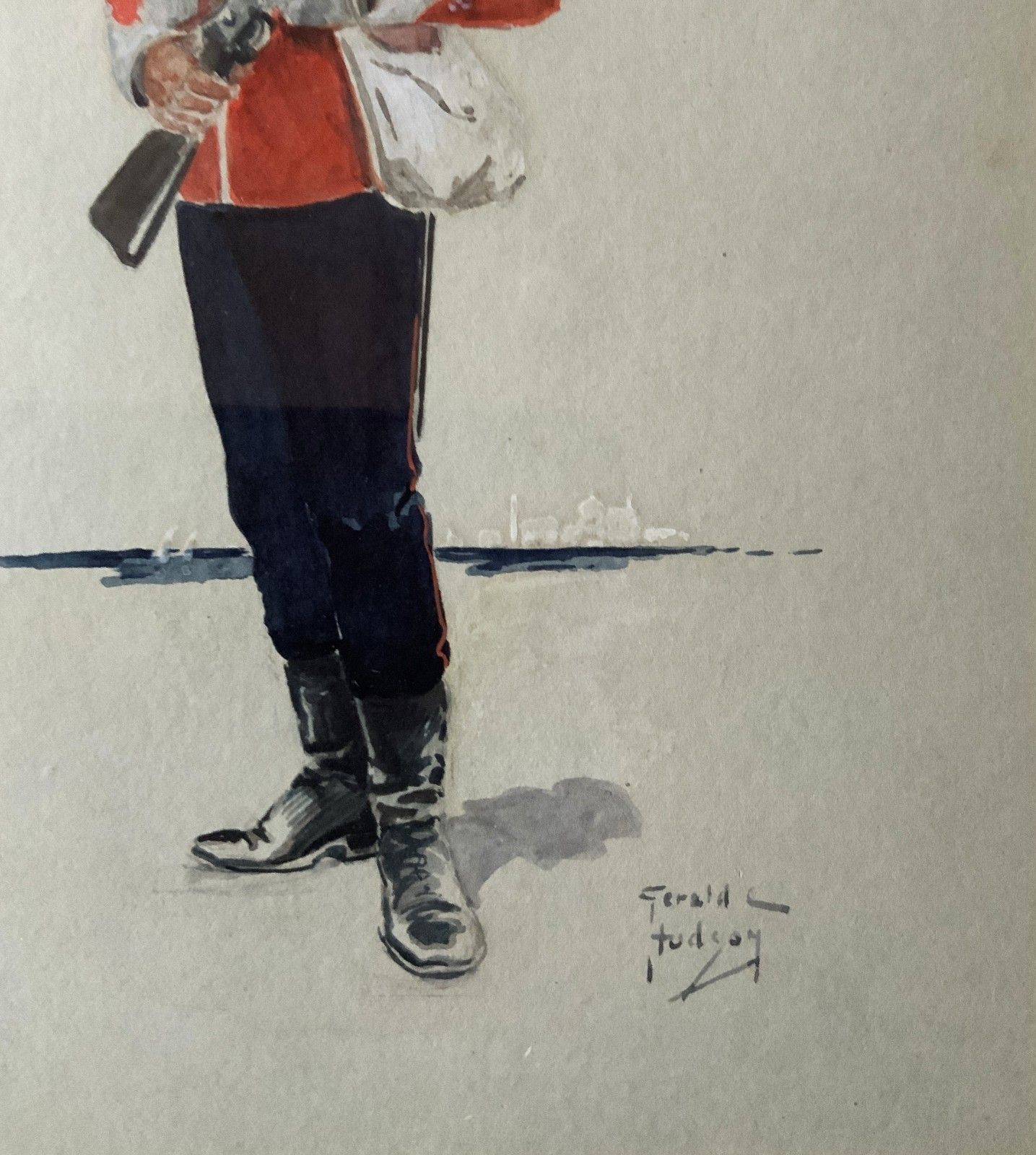 Military Watercolour Portrait Painting 1882 British Soldier (1 Of 6) photo Art