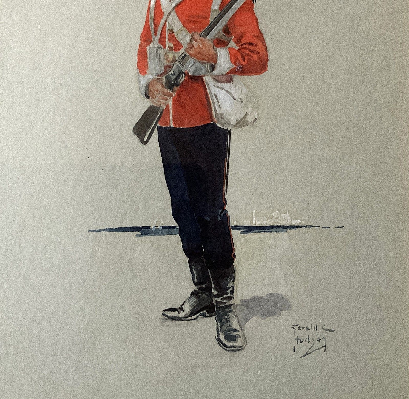 Military Watercolour Portrait Painting 1882 British Soldier (1 Of 6) photo buy