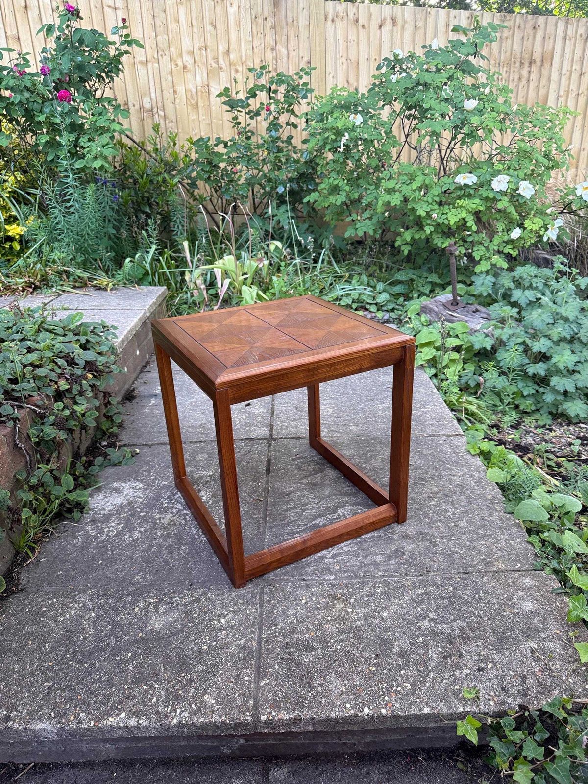 Rare Vintage G Plan Geometric Side Table Mid Century Modern Nesting Table Retro Oak Occasional Table M