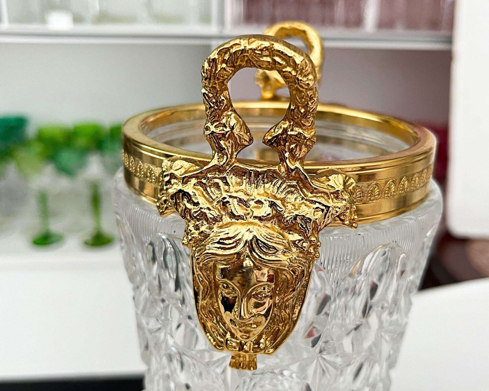 Baccarat Style Ijsemmer | Medusa Versace Style Barware photo furniture