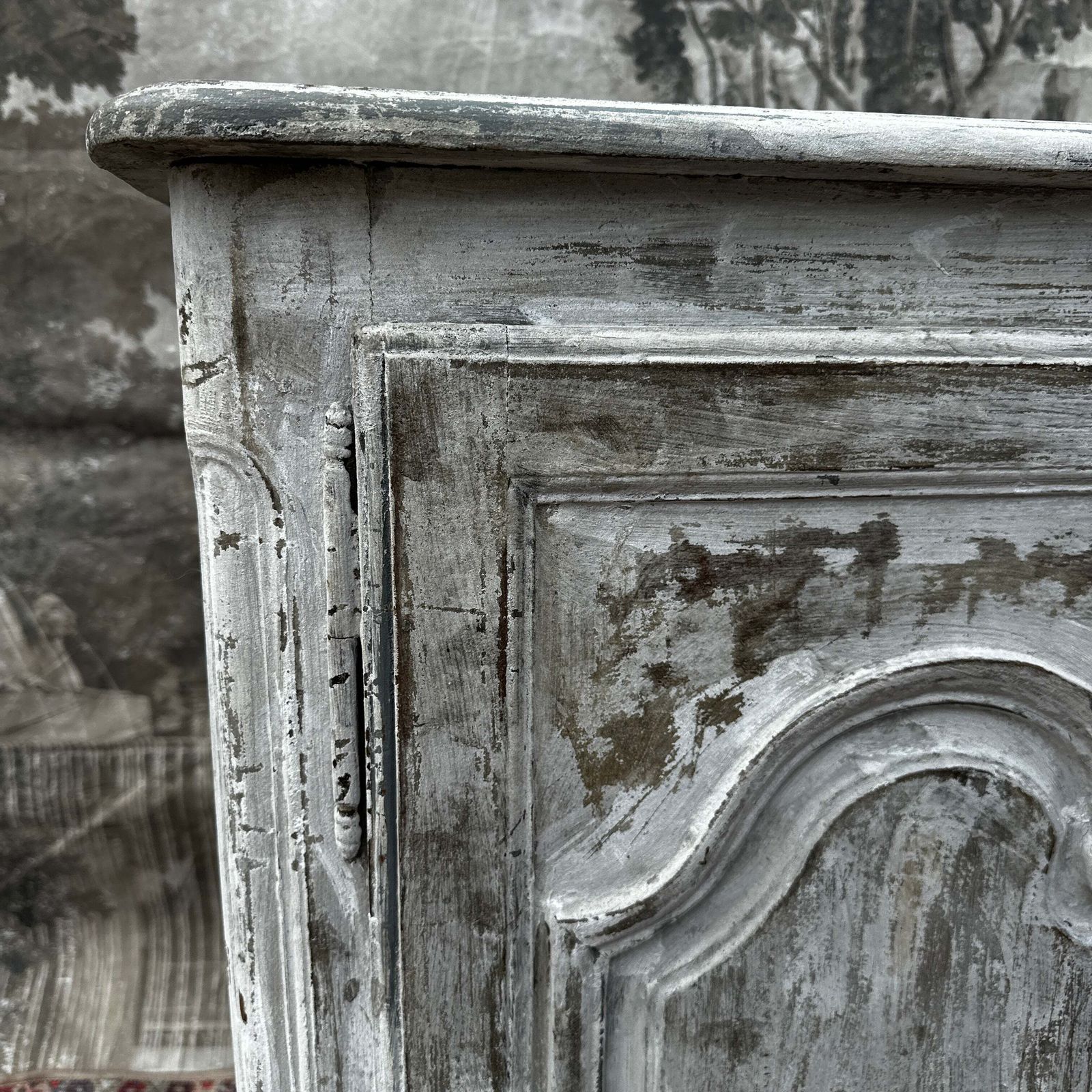 Large Antique French Chateau Painted Buffet Cupboard Louis XV 1870 photo vintage