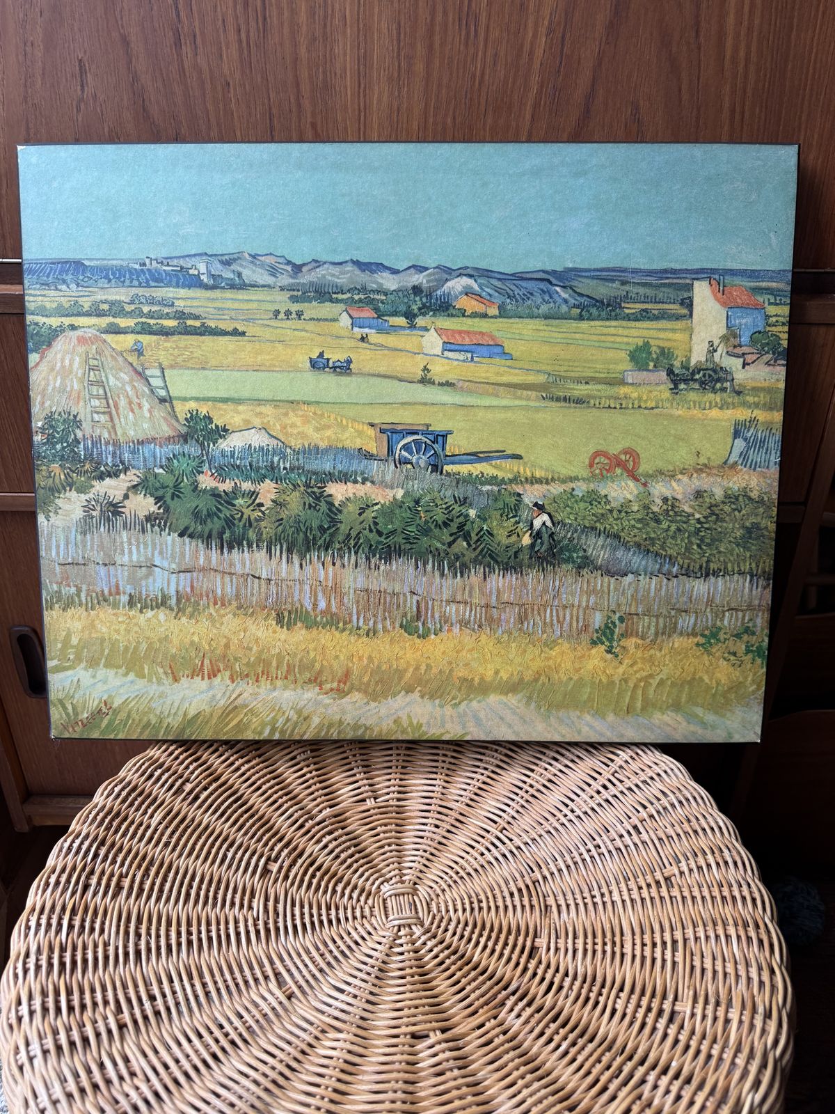 Athena Board Print Van Gogh The Harvest 70s Retro photo vinterior