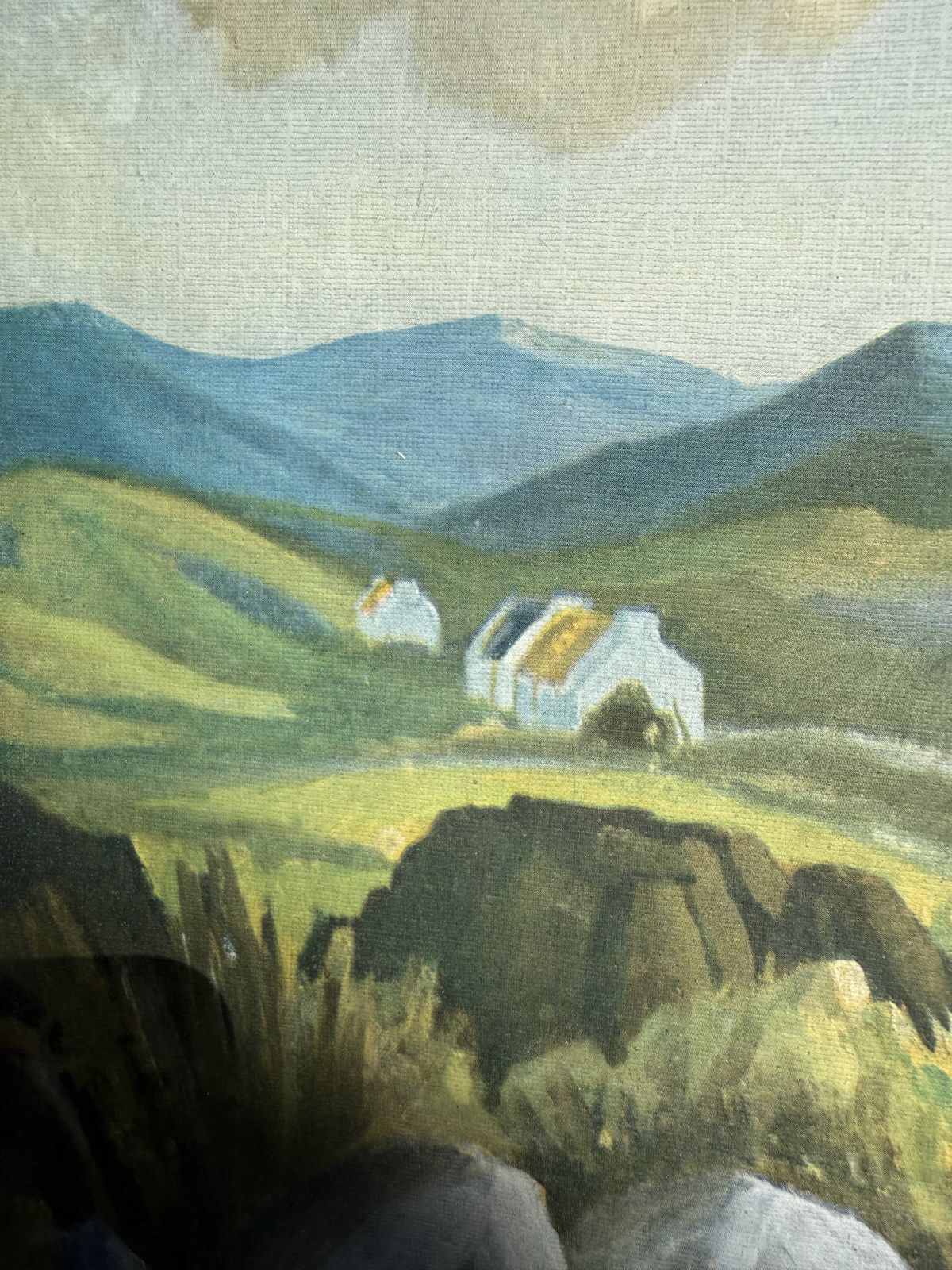 Vintage Mid Century Irish Landscape Print "Midst Connemara Hills" By G. Gault – Normill Series No. 1668 With Ornate Gilt Frame photo Art