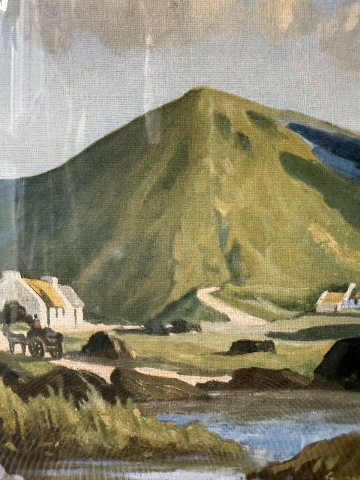 photo for sale Vintage Mid Century Irish Landscape Print "Midst Connemara Hills" By G. Gault – Normill Series No. 1668 With Ornate Gilt Frame