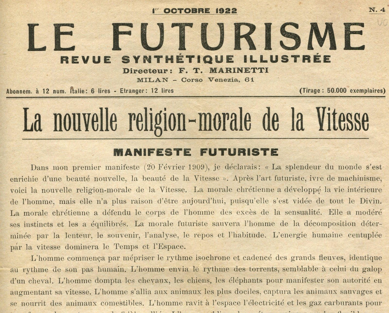 Le Futurisme   La Nouvelle Religion Morale De La Vitesse, Italy 1922 photo furniture