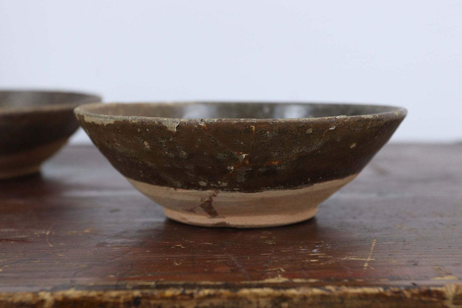 photo for sale Pair Of Chinese Dark Glazed Song Dynasty Tea Bowels (Chazhan)