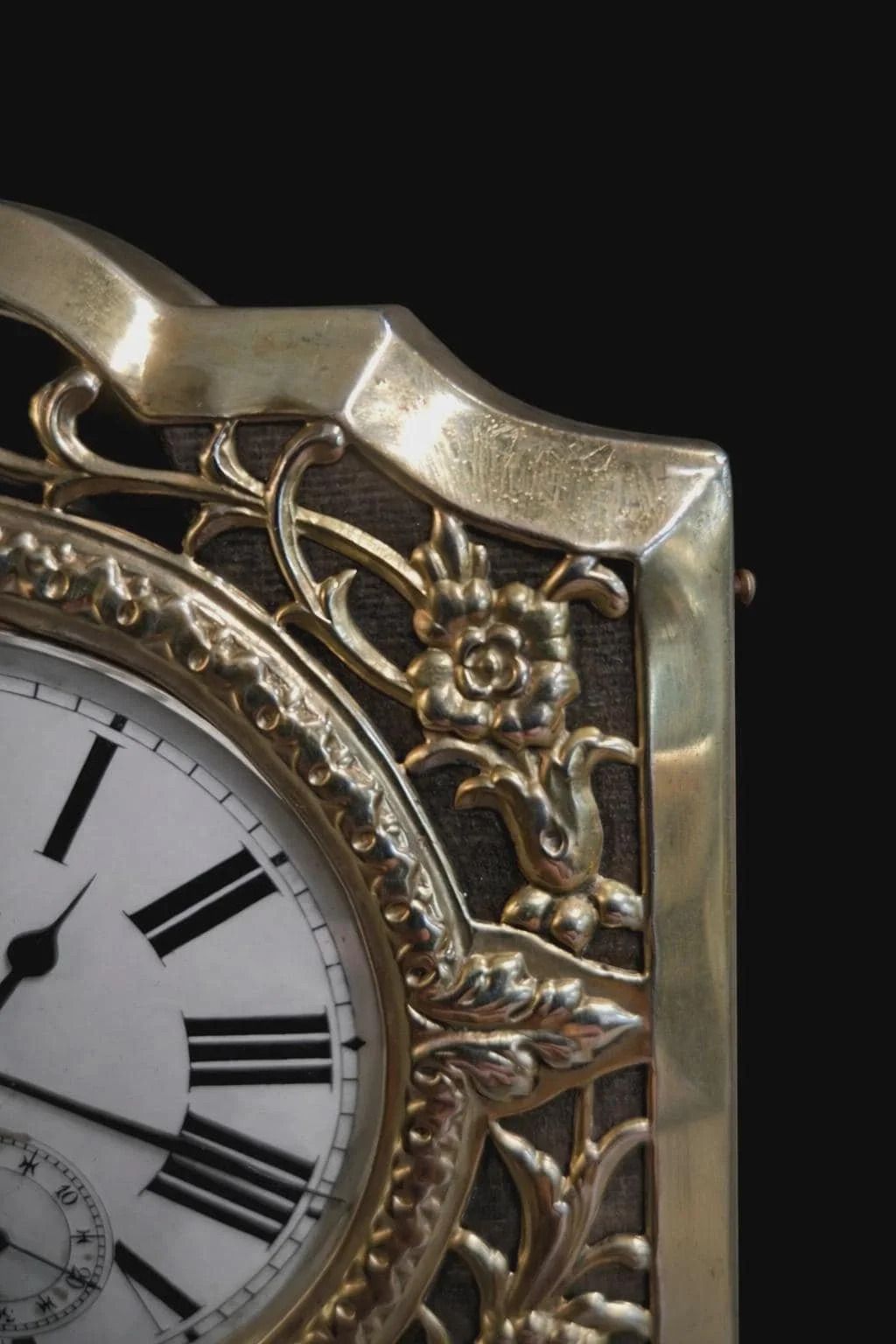 Asprey & William Comyns Antique Silver Travel Mantel Watch Clock Stand 1903 photo Home Decor