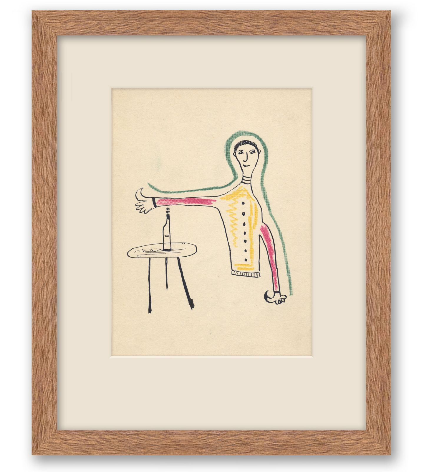 Delightful Playful 1970s Drawing By Celebrated Dutch Artist