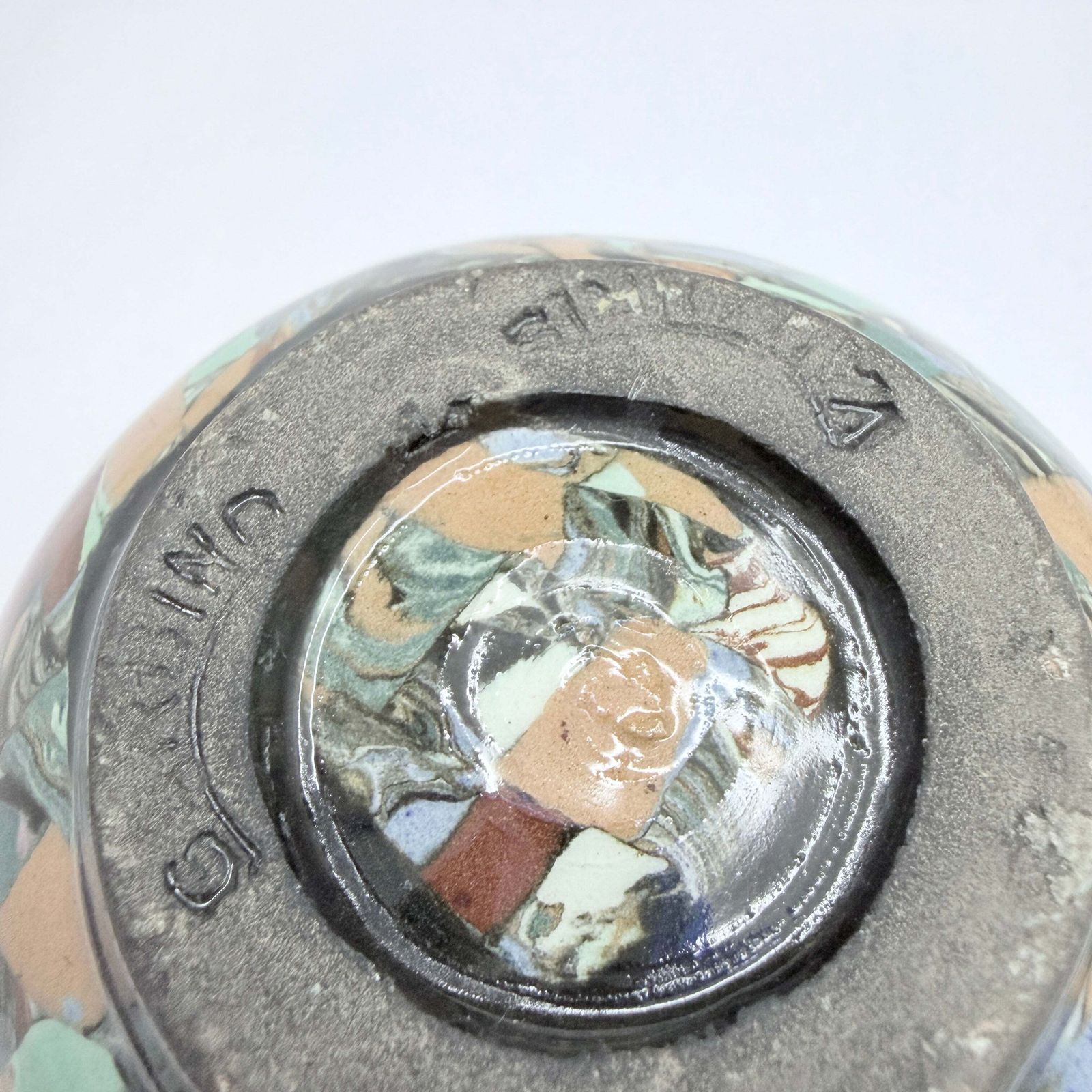Jean Gerbino, Vallauris France. Ceramic Posy Potpourri Vase photo buy