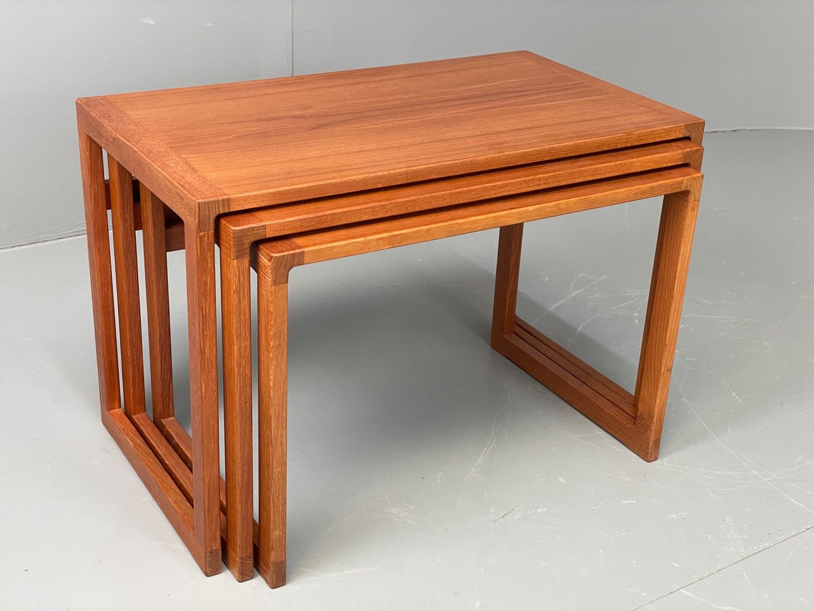 450.0 Vintage Kai Kristiansen Nesting Tables Teak Retro Danish 1960s Eb11977 photo