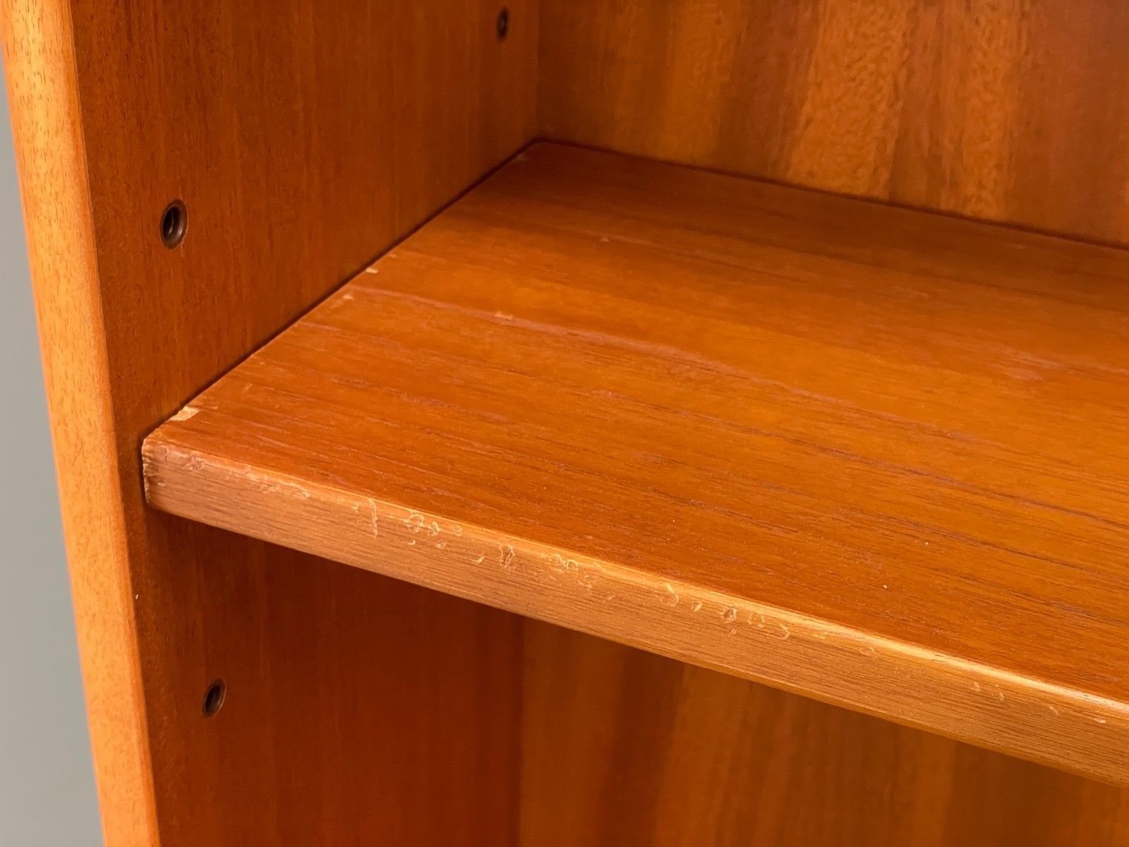 photo furniture Vintage Teak Wall Unit Jentique 1970s Retro Shelving Glazed Eb11972