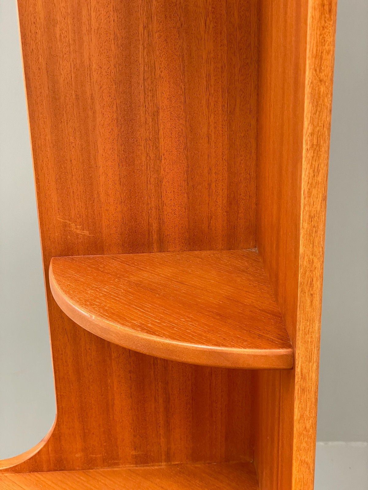 Vintage Teak Corner Cabinet By Jentique Tall 1970s Mid Century Shelving Eb11984 photo vinterior
