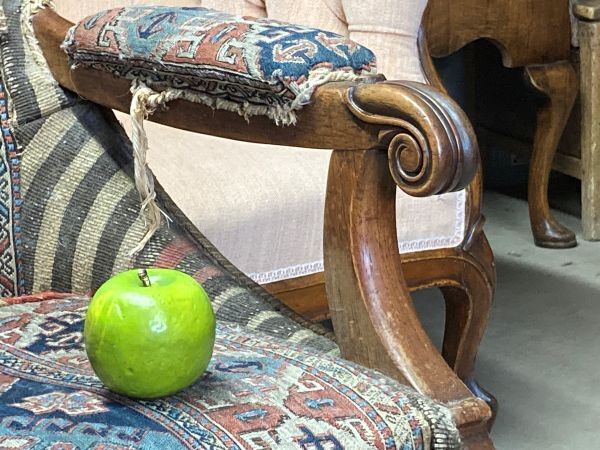 A Fine Decorative Early 19thc Rosewood And Fabric Armchair photo for sale