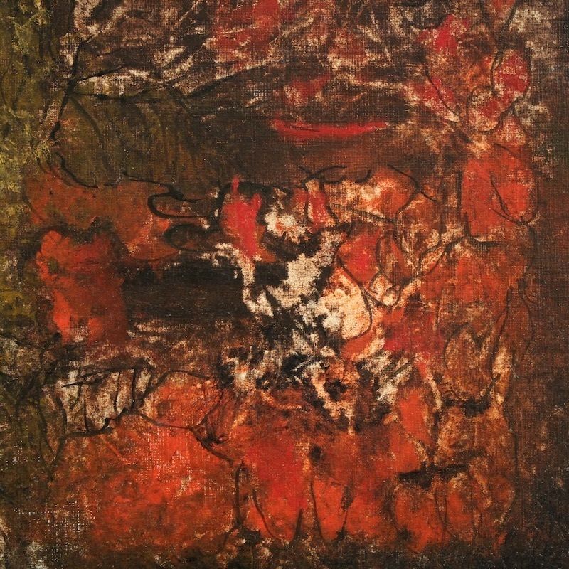 Kunst Amerikaans abstract schilderij, gesigneerd J. Wolff photo