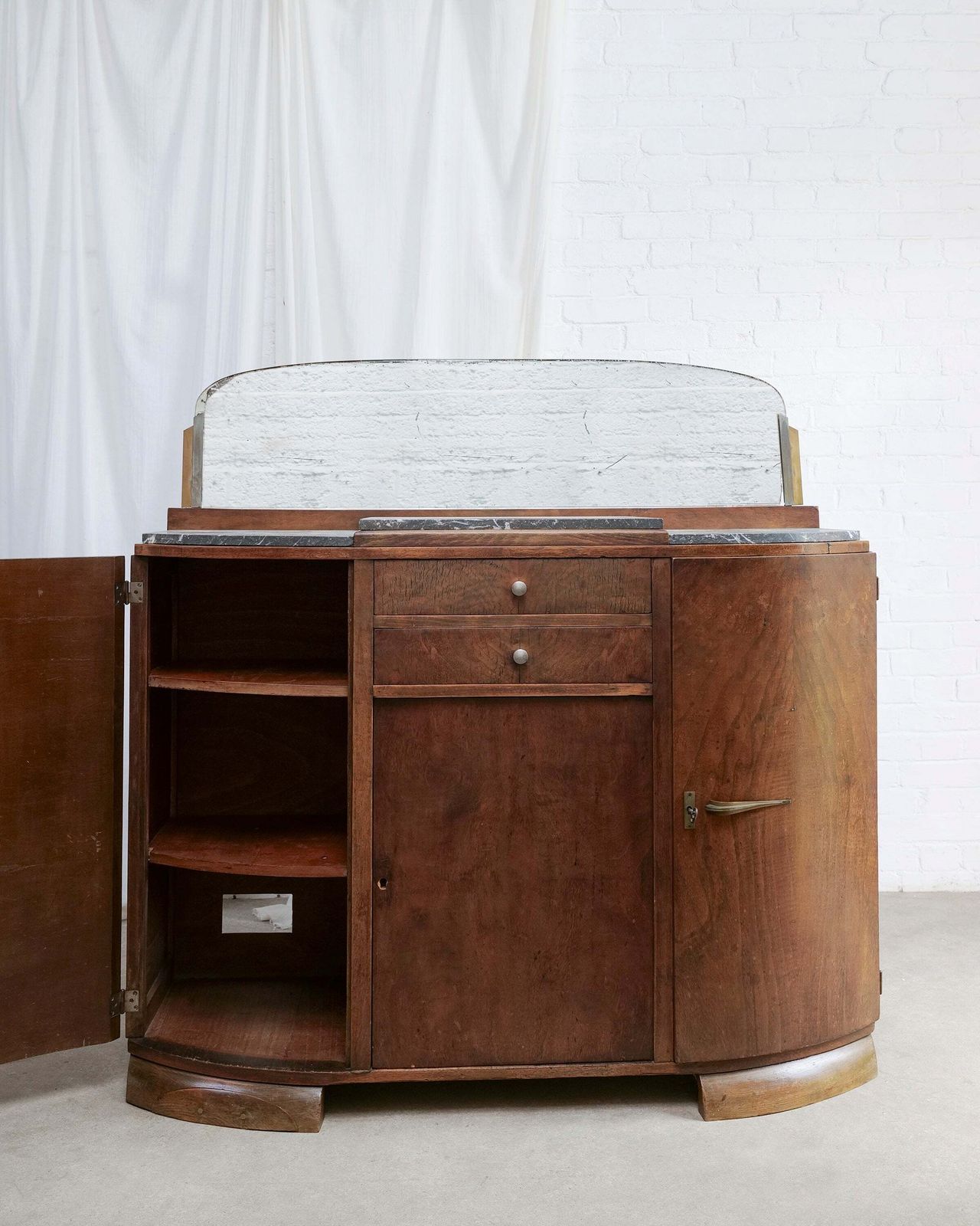Art Deco Stepped Walnut Sideboard photo for sale