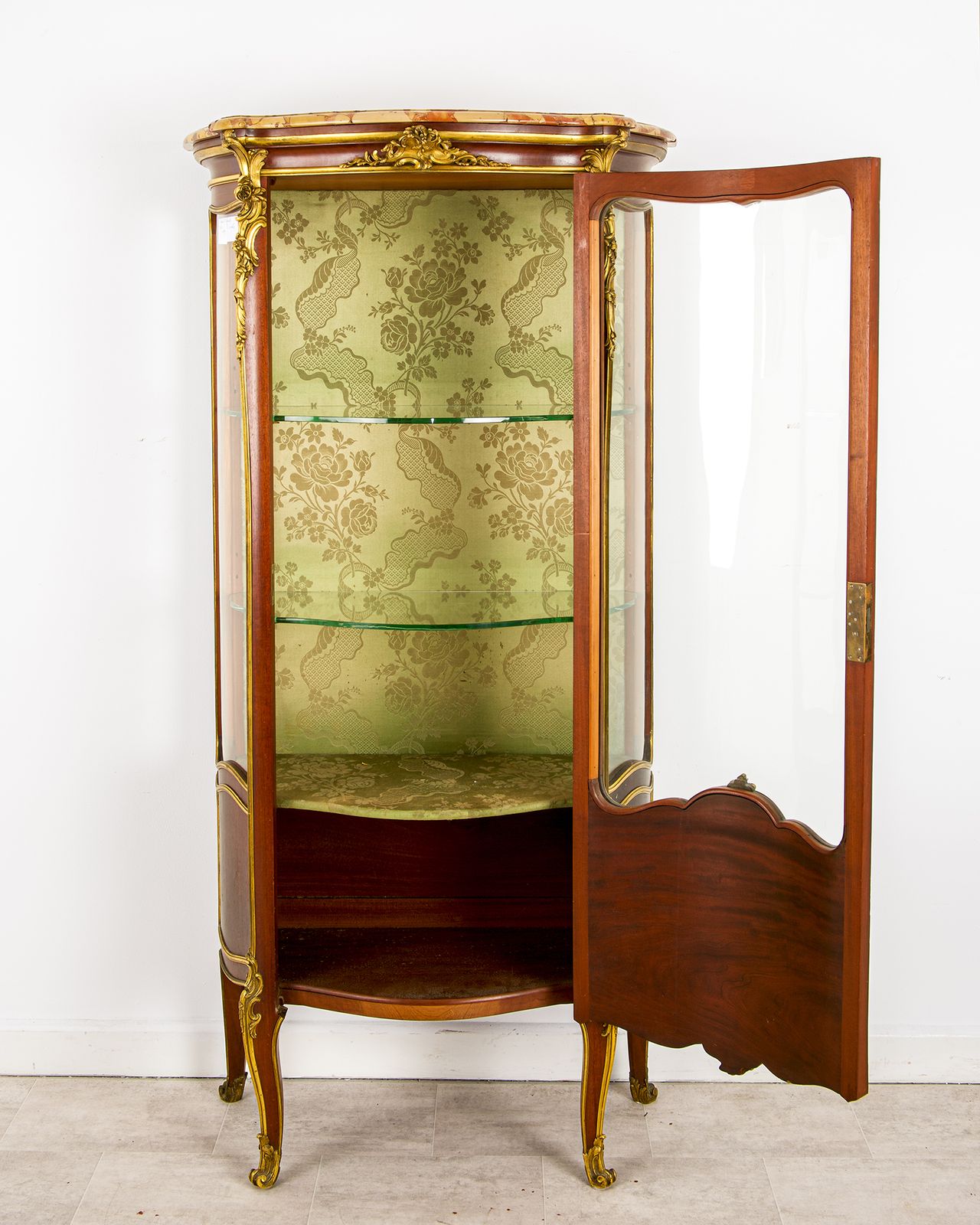 Antique French Ormolu Mounted Vitrine Cabinet In The Manner Of François Linke photo buy