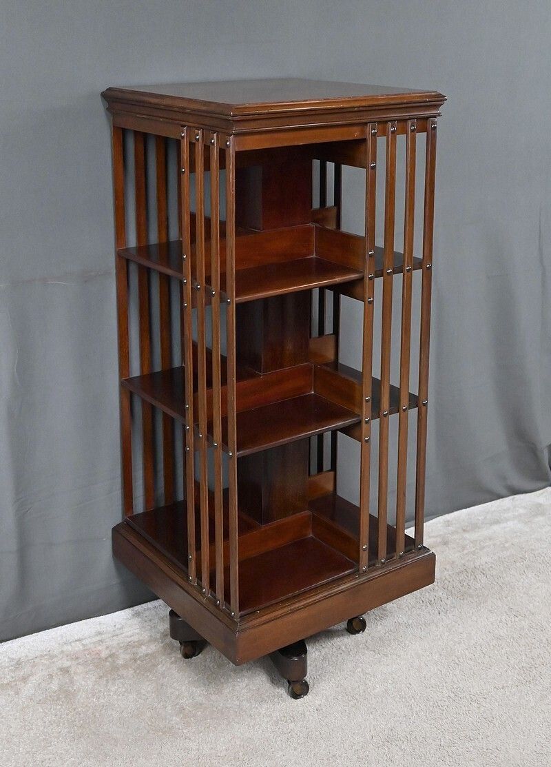 Mahogany Revolving Bookshelf, England – Part 1, 20th Century photo for sale