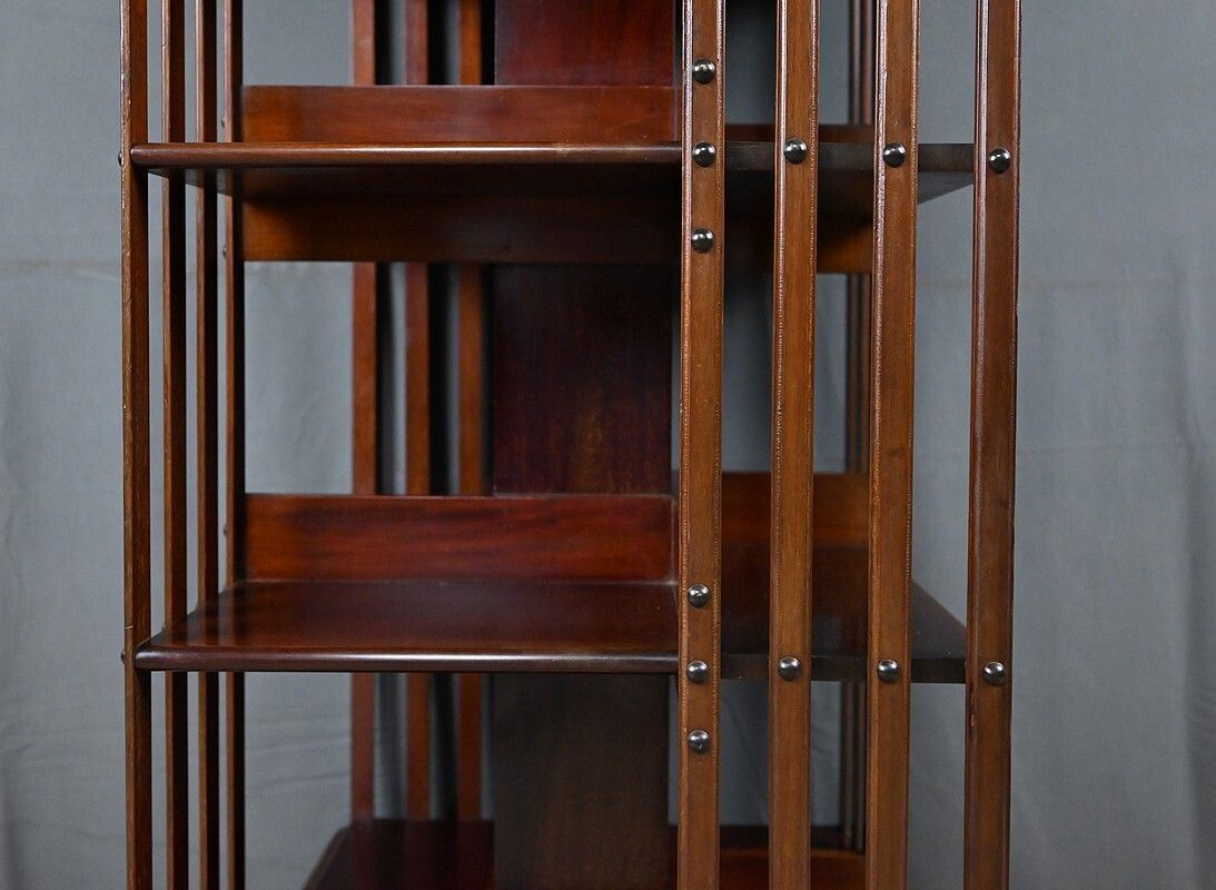 photo furniture Mahogany Revolving Bookshelf, England – Part 1, 20th Century