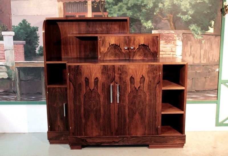 Art Deco Work Desk In Rosewood 20th
